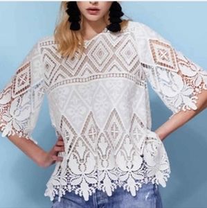 Hunter Bell Lace Top Size 8